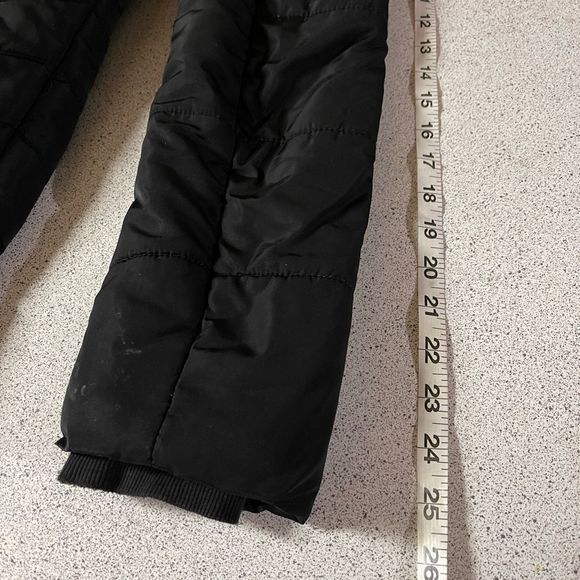 Le Château black long puffer jackets with faux fur trim hood - Picture 5 of 11